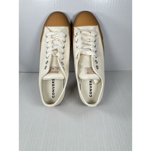 Sz 11 Converse Chuck Taylor All Star Heavy Canvas Shoes White Egret Gum A10512C - Picture 6 of 8
